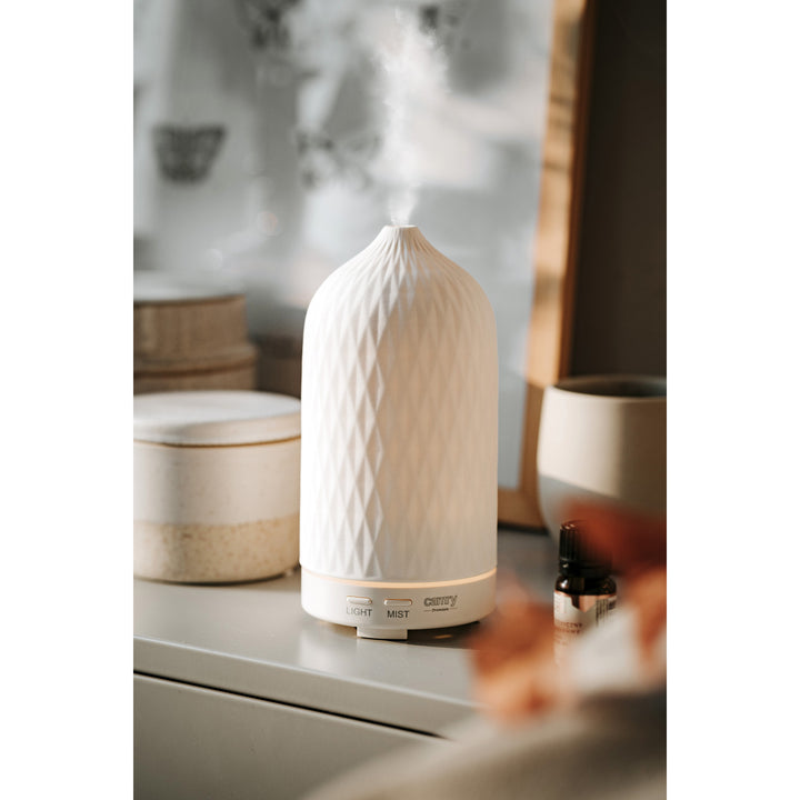 Camry CR 7970 Dyfuzor zapachowy, ultrasoniczny, ceramiczny, 100 ml, nastrojowa lampka