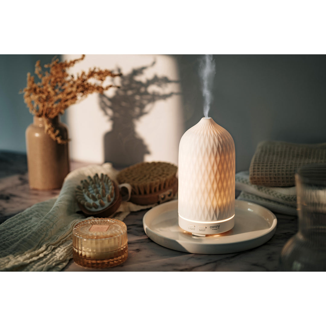 Camry CR 7970 Dyfuzor zapachowy, ultrasoniczny, ceramiczny, 100 ml, nastrojowa lampka