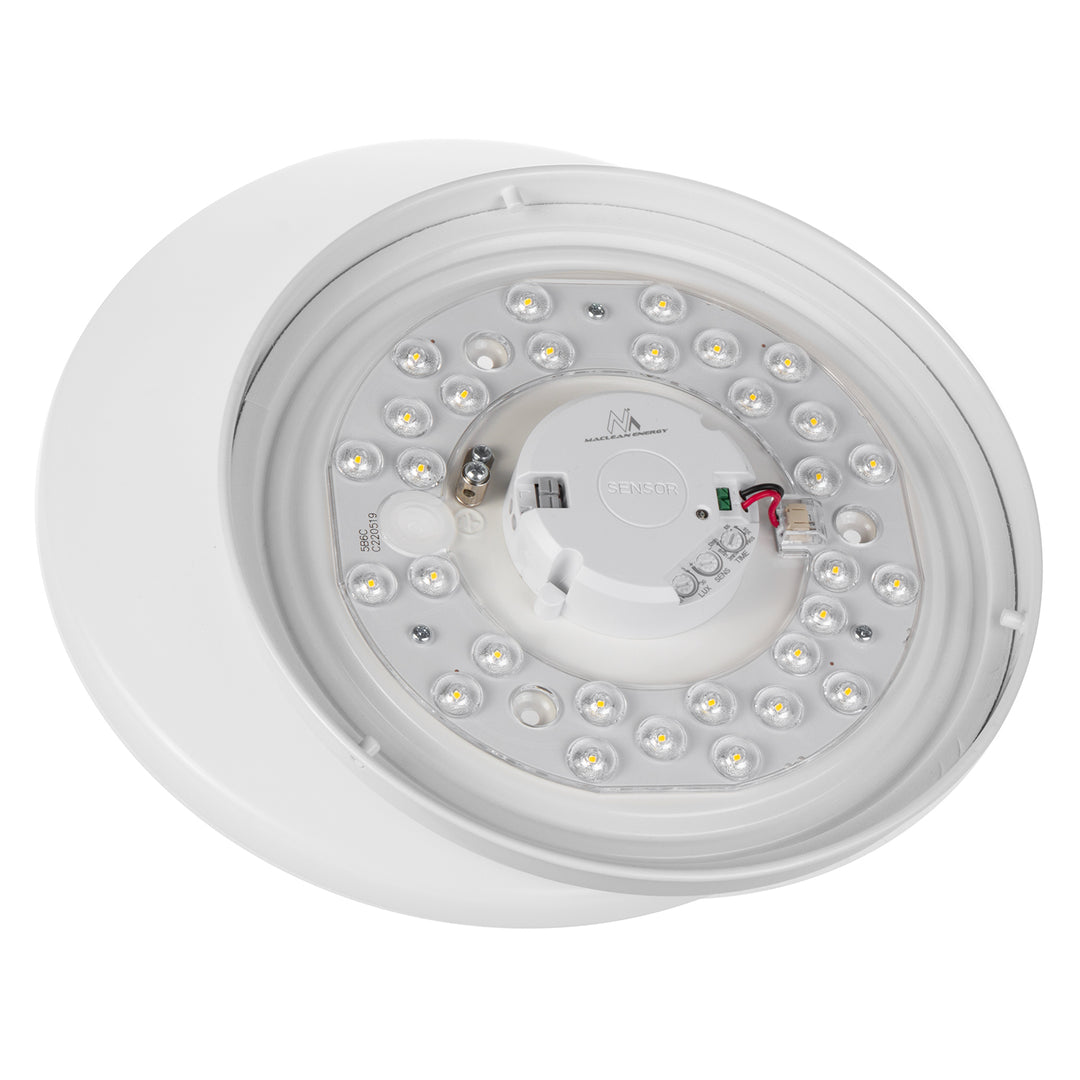 Sufitowa lampa LED z czujnikiem Maclean, czujnik mikrofalowy 5.8GHz,4000K, 12W, 950lm, IP44, MCE347