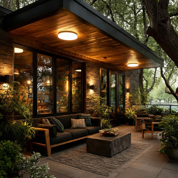 Sufitowa lampa LED z czujnikiem Maclean, czujnik mikrofalowy 5.8GHz,4000K, 12W, 950lm, IP44, MCE347