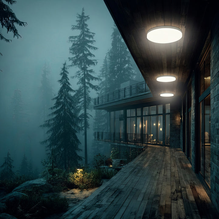 Sufitowa lampa LED z czujnikiem Maclean, czujnik mikrofalowy 5.8GHz,4000K, 12W, 950lm, IP44, MCE347