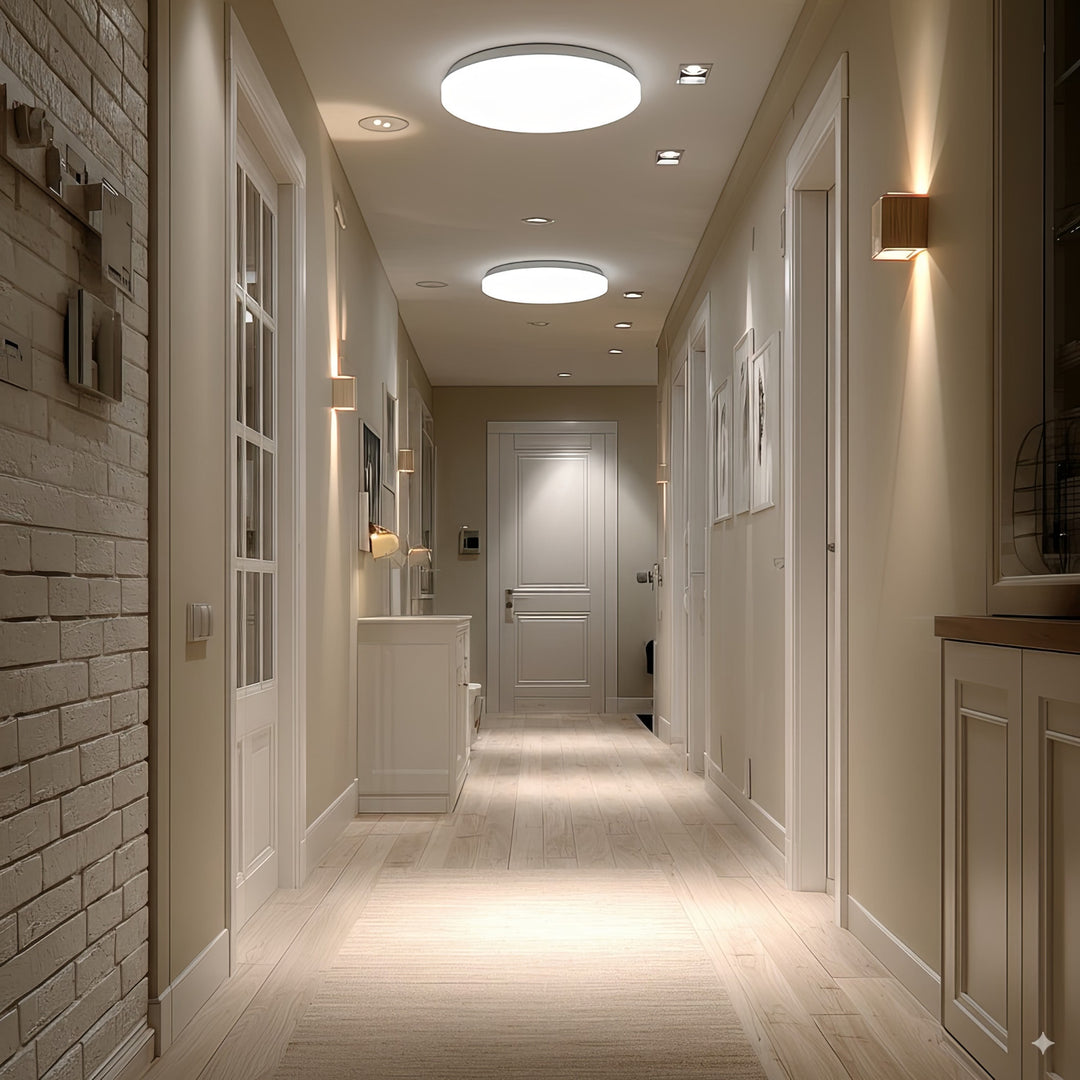 Sufitowa lampa LED z czujnikiem Maclean, czujnik mikrofalowy 5.8GHz,4000K, 12W, 950lm, IP44, MCE347