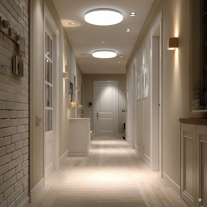 Sufitowa lampa LED z czujnikiem Maclean, czujnik mikrofalowy 5.8GHz,4000K, 12W, 950lm, IP44, MCE347