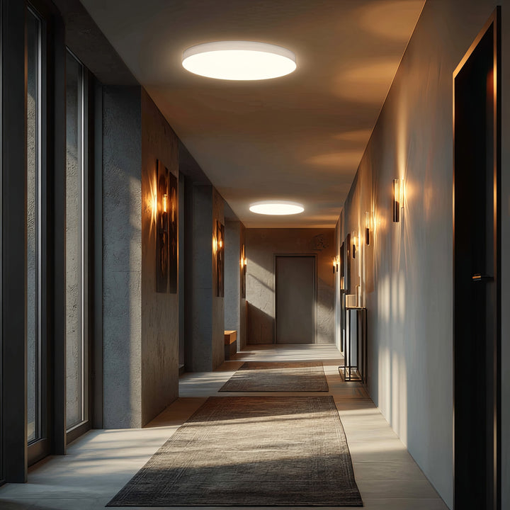 Sufitowa lampa LED z czujnikiem Maclean, czujnik mikrofalowy 5.8GHz,4000K, 12W, 950lm, IP44, MCE347