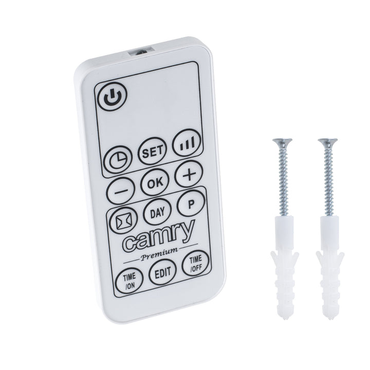 Grzejnik łazienkowy Camry, moc 2000W, 2 poziomy grzania, wyświetlacz LCD, pilot, CR 7747