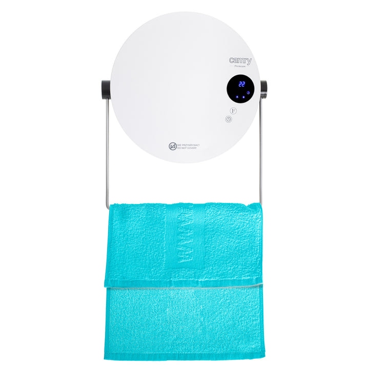 Grzejnik łazienkowy Camry, moc 2000W, 2 poziomy grzania, wyświetlacz LCD, pilot, CR 7747
