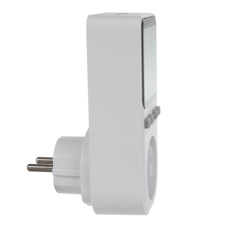 Miernik energii GreenBlue, watomierz, typ F, 220-240V AC, 50Hz, max. obciążenie 16A, IP20, wbudowana bateria, GB364 F