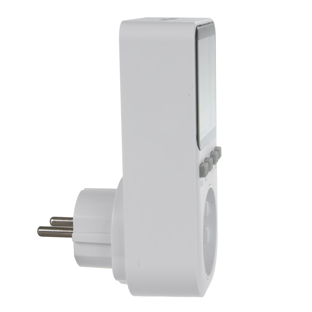 Miernik energii GreenBlue, watomierz, typ E, 220-240V AC, 50Hz, max. obciążenie 16A, IP20, wbudowana bateria, GB364 E