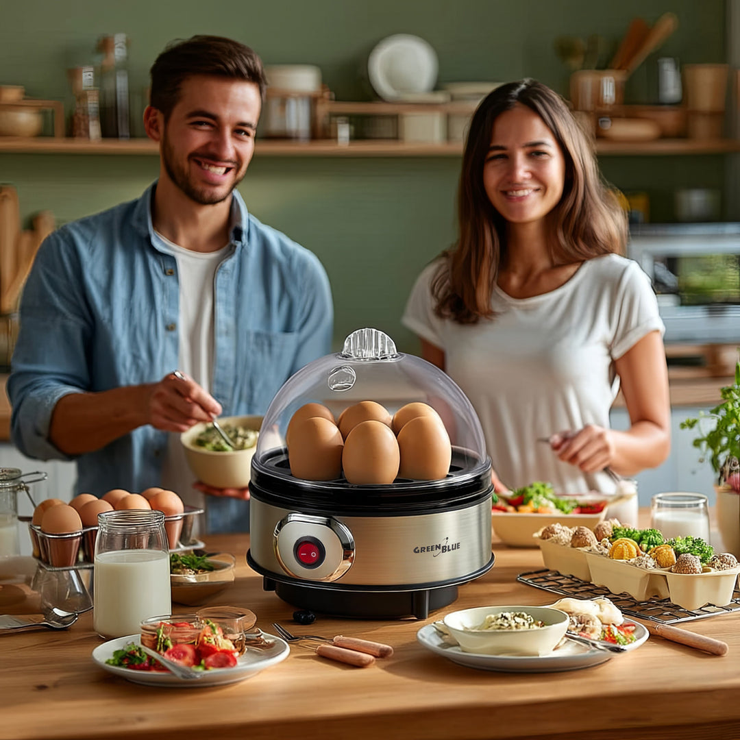 Automatyczny jajowar GreenBlue, moc 400W, do 7 jaj, miarka, 220-240V~, 50 Hz, GB572