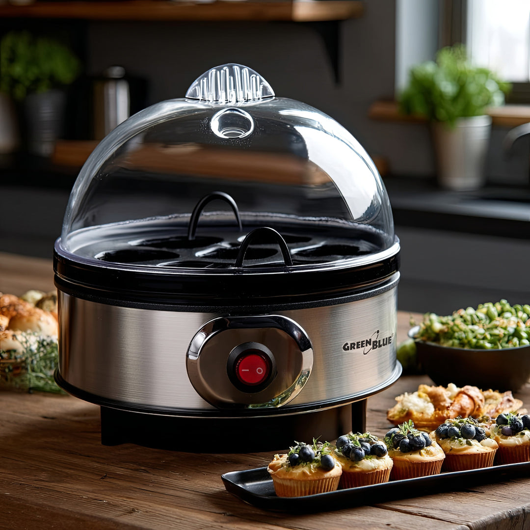 Automatyczny jajowar GreenBlue, moc 400W, do 7 jaj, miarka, 220-240V~, 50 Hz, GB572