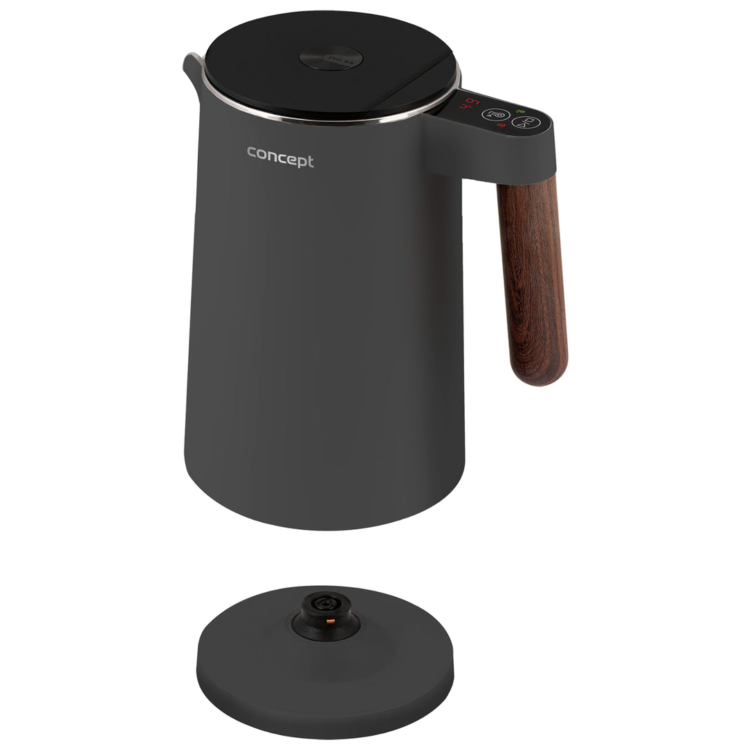 Czajnik ze stali nierdzewnej Concept Norwood RK3305 Regulacja temperatury Utrzymywanie ciepła 1,5L 1850-2200W Ciemnoszary