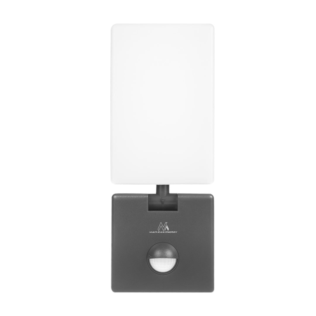 Lampa LED z czujnikiem ruchu Maclean szara 10W IP65 800lm 4000K