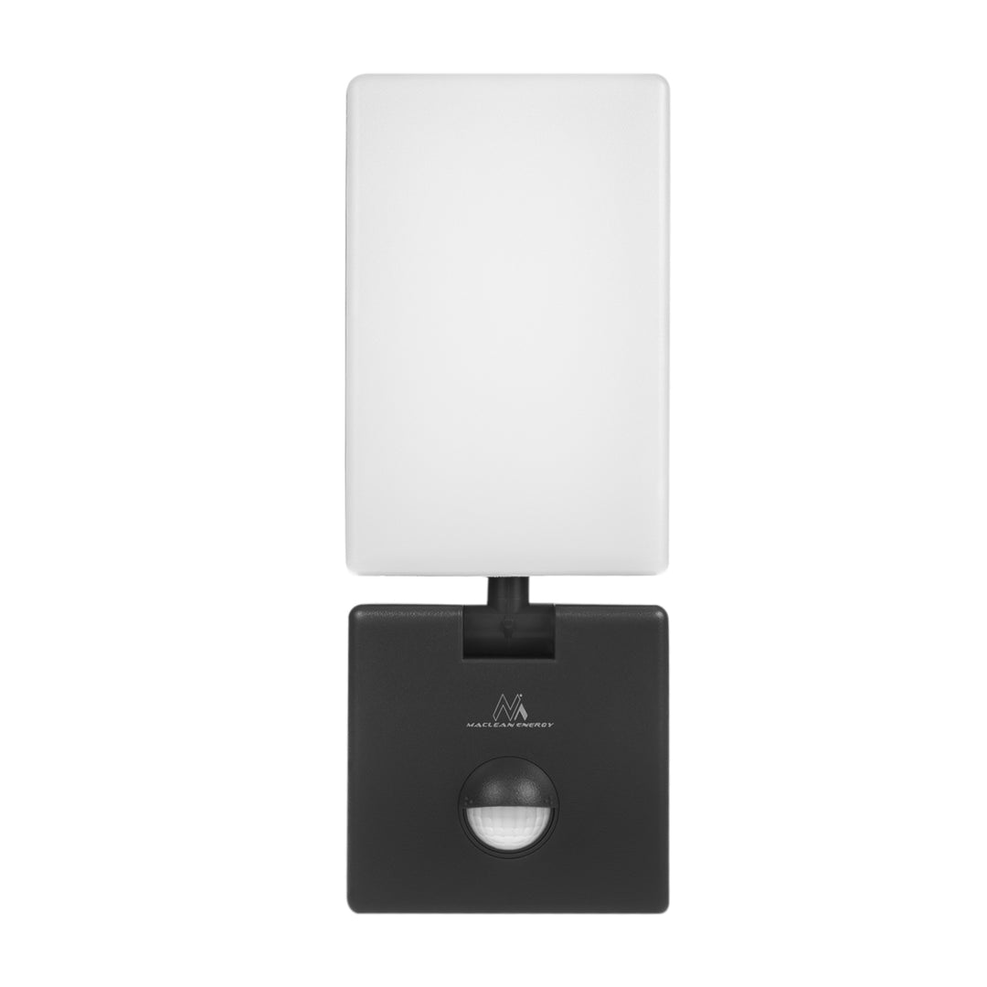 Lampa LED z czujnikiem ruchu PIR czarna 10W IP65 800lm 4000K