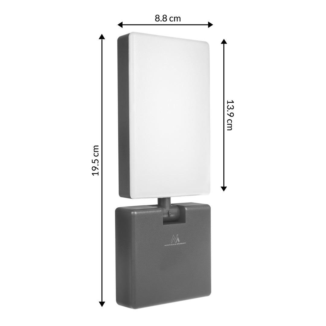 Lampa LED Maclean szara 10W 700lm IP65 neutralna biała 4000K