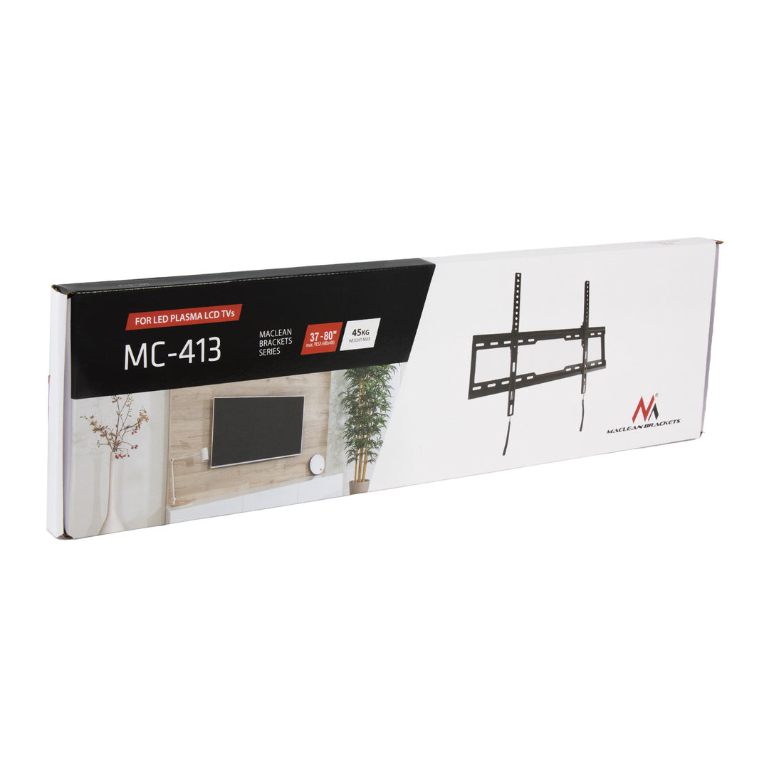 Uchwyt do TV Maclean, max VESA 600x400, 32-80", 45kg, reg. odchylenia +0°~-10°, MC-413