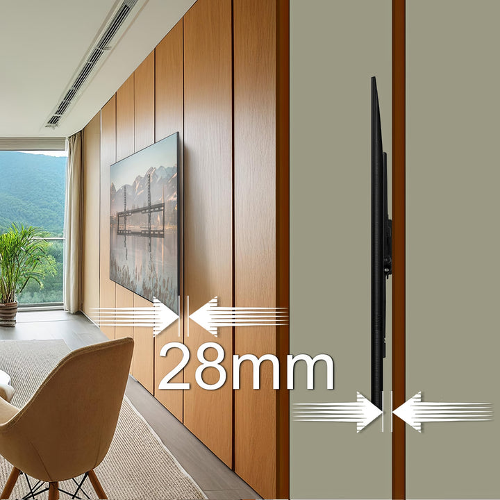 Uchwyt do TV Maclean, max VESA 600x400, 32-80", 45kg, reg. odchylenia +0°~-10°, MC-413