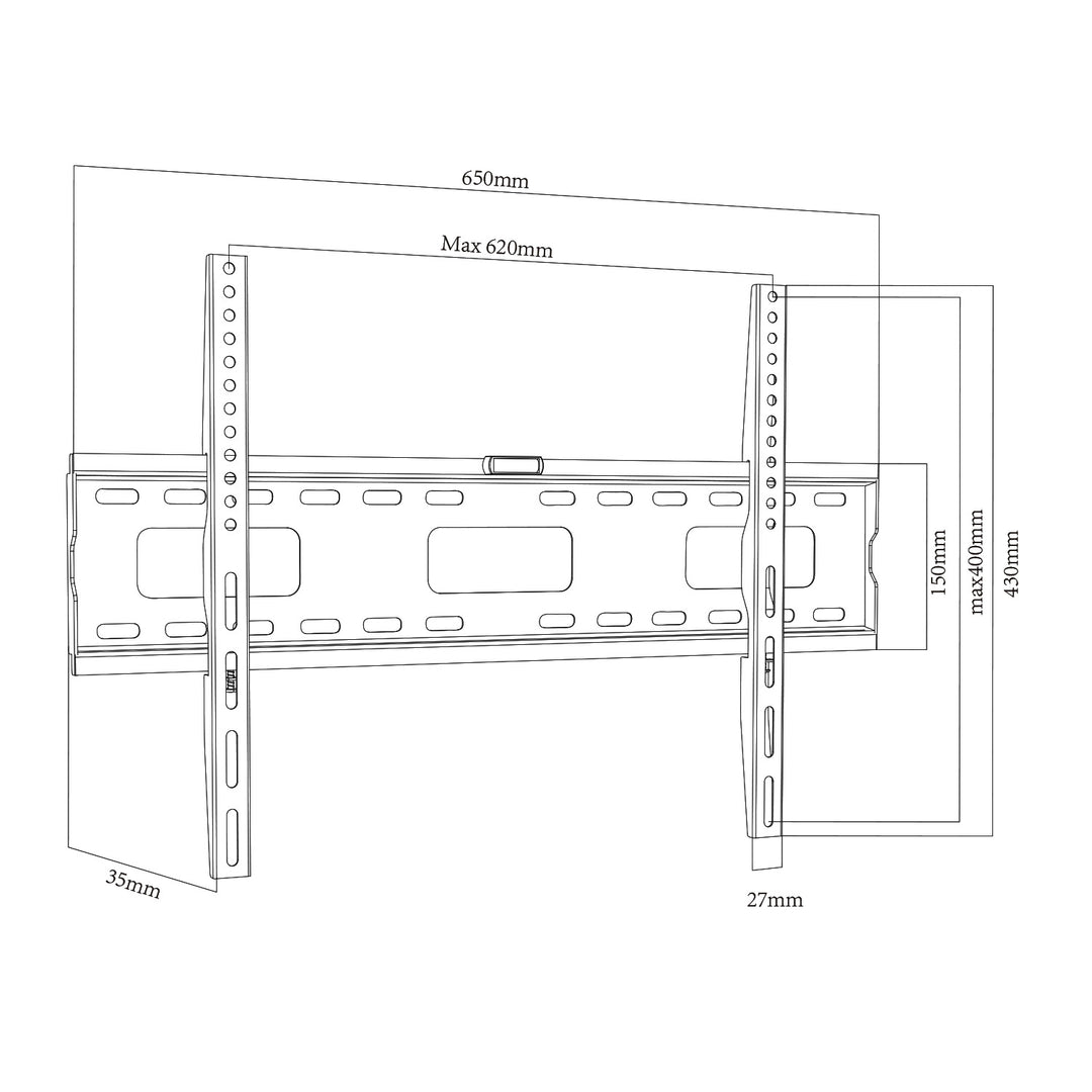Uchwyt do TV Maclean, max VESA 600x400, 32-100", 80kg, MC-419