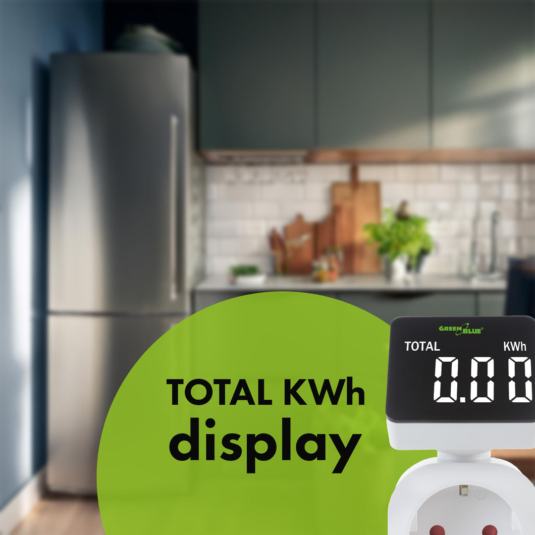 Miernik energii GreenBlue, watomierz, 16A, max. 3680W, podtrz.pamięci, GB620 F