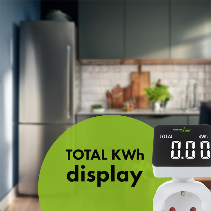 Miernik energii GreenBlue, watomierz, 16A, max. 3680W, podtrz.pamięci, GB620 F