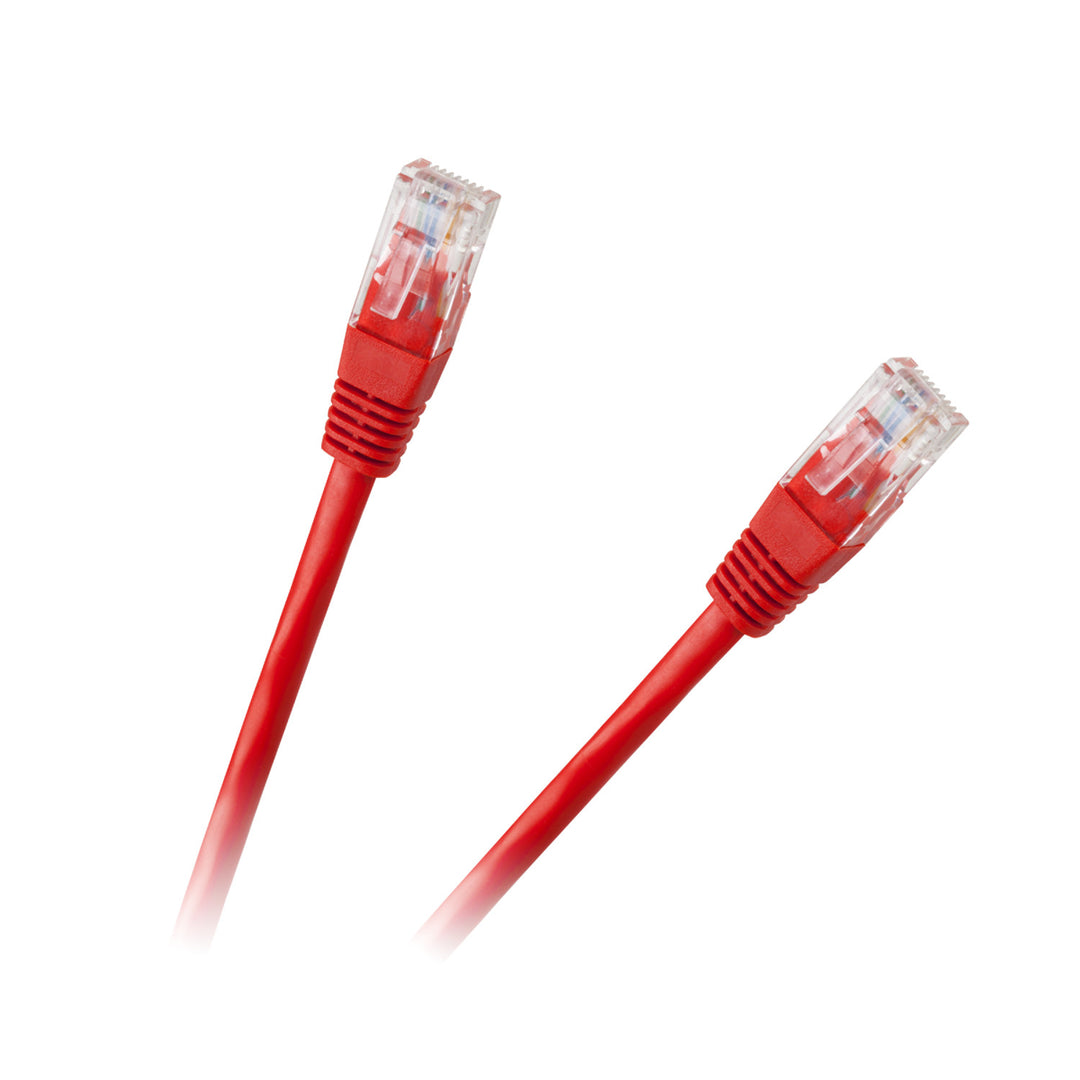 Patchcord kabel UTP 8c 0,5m CCA czerwony do sieci KPO2779B-0.5