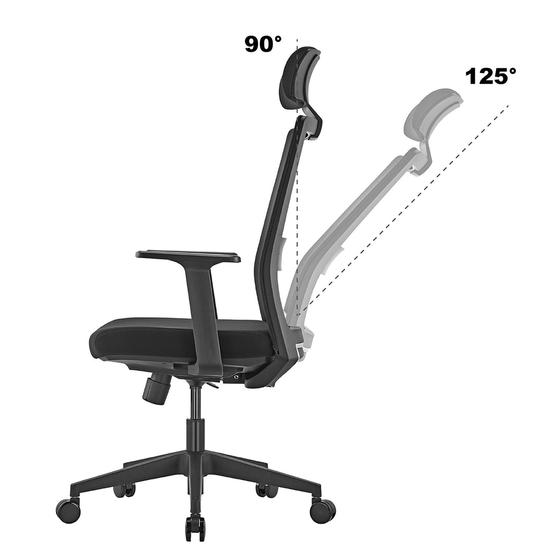 Fotel biurowy ergonomiczny premium z wysokim oparciem Ergo Office, max 150kg, ER-425