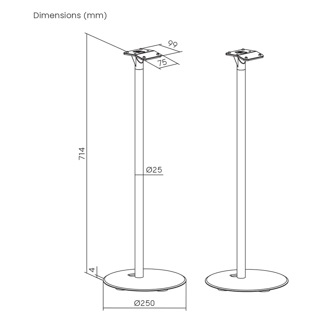 Stojaki podłogowe do Sonos® ERA 300, Maclean, MC-995