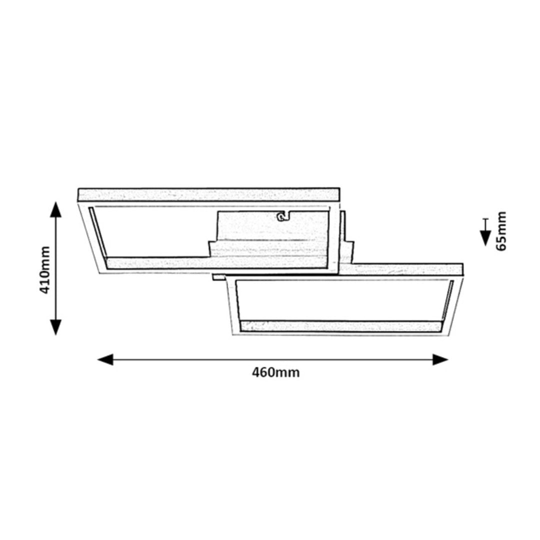 Lampa Rabalux, sufitowa, LED 40W, czarna, pilot, Ludano