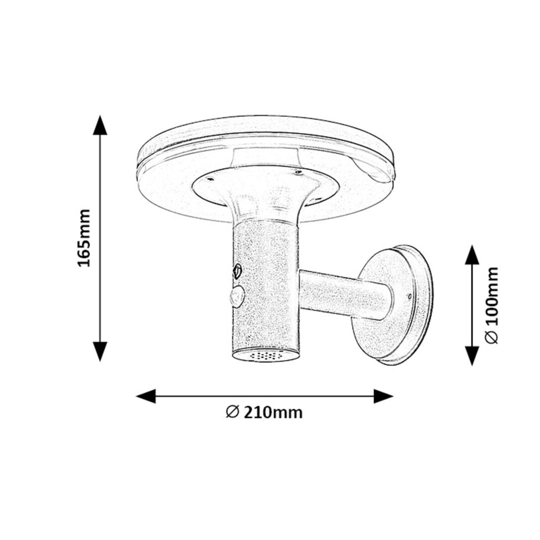 Lampa Rabalux, ścienna, zewnętrzna, IP44, 10W, Alaska