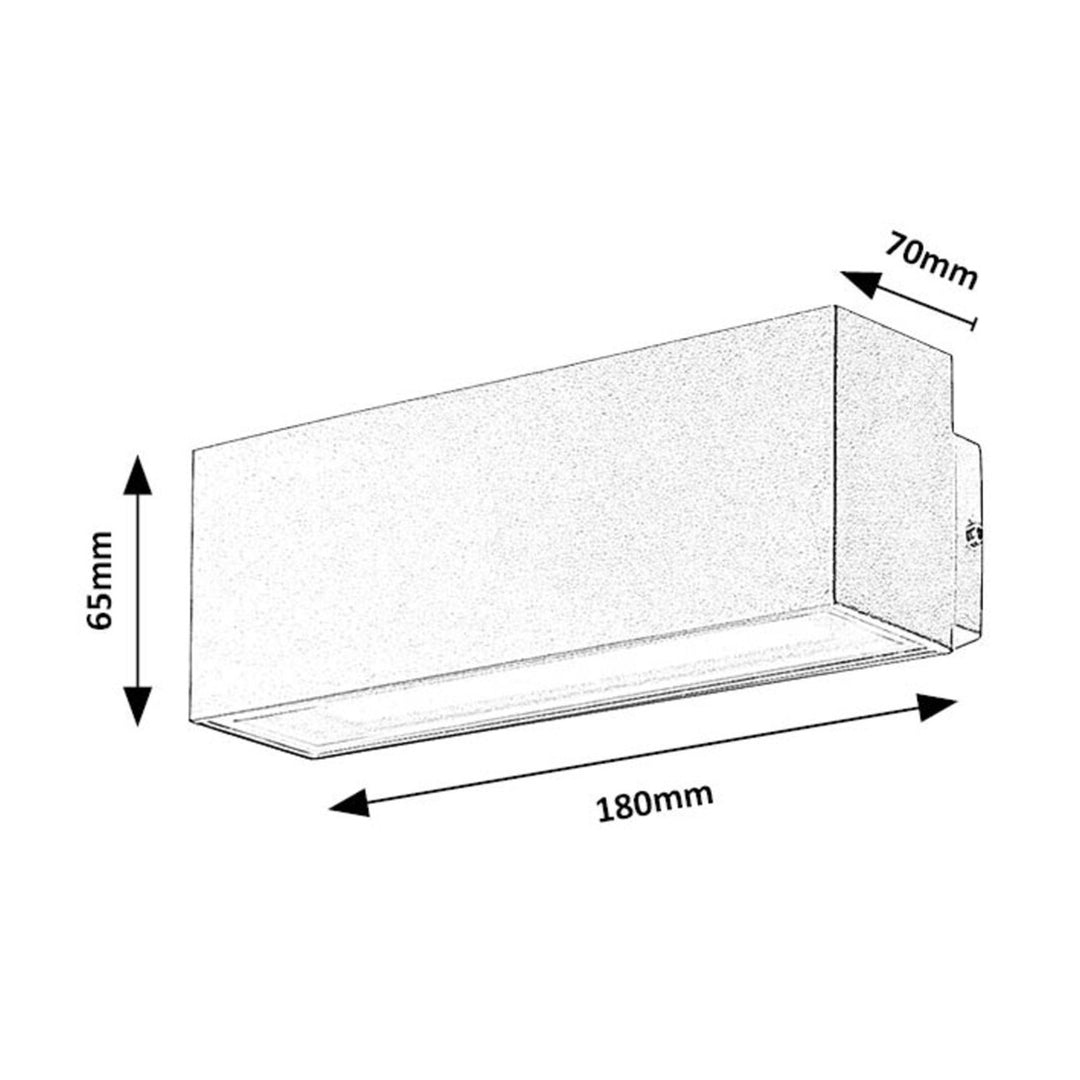 Lampa Rabalux, ścienna, zewnętrzna, LED, 10W, IP54, Mataro