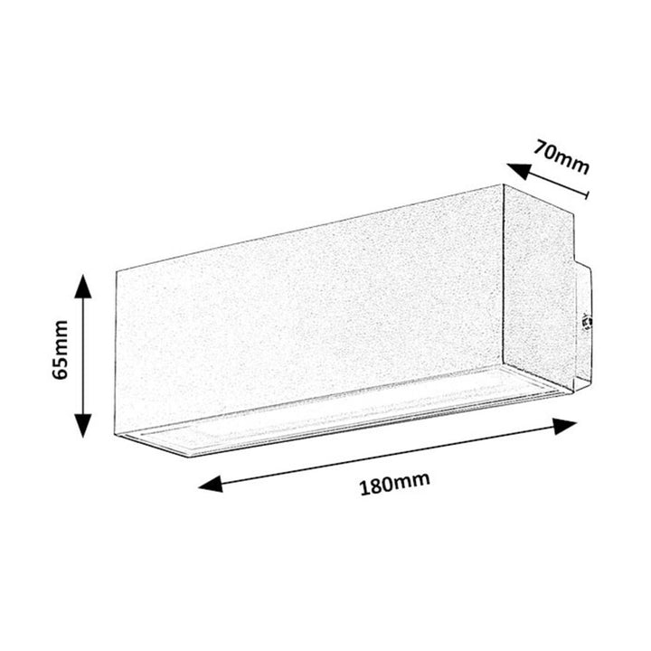 Lampa Rabalux, ścienna, zewnętrzna, LED, 10W, IP54, Mataro