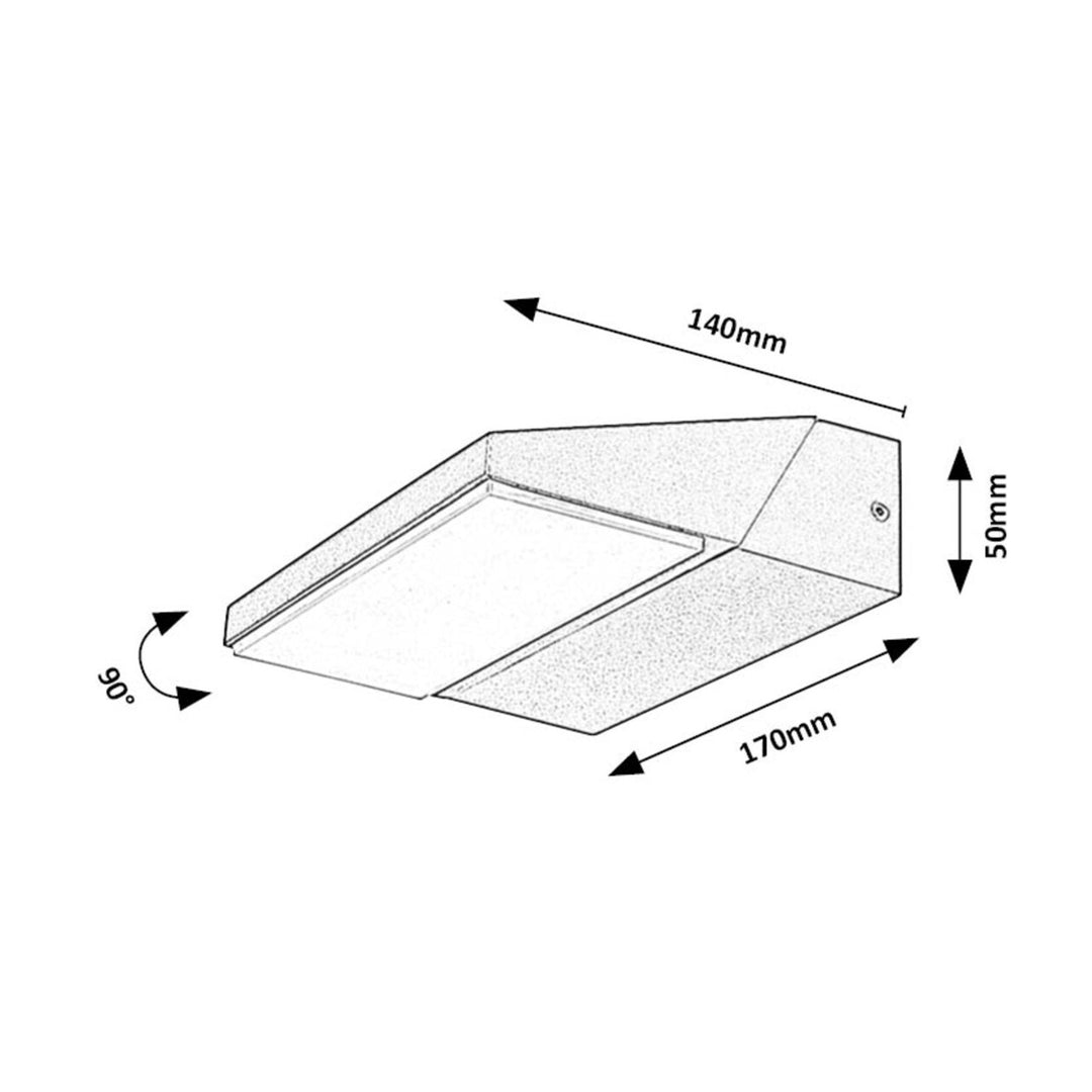 Lampa Rabalux, zewnętrzna, ścienna, LED, 13W, IP65, Senica