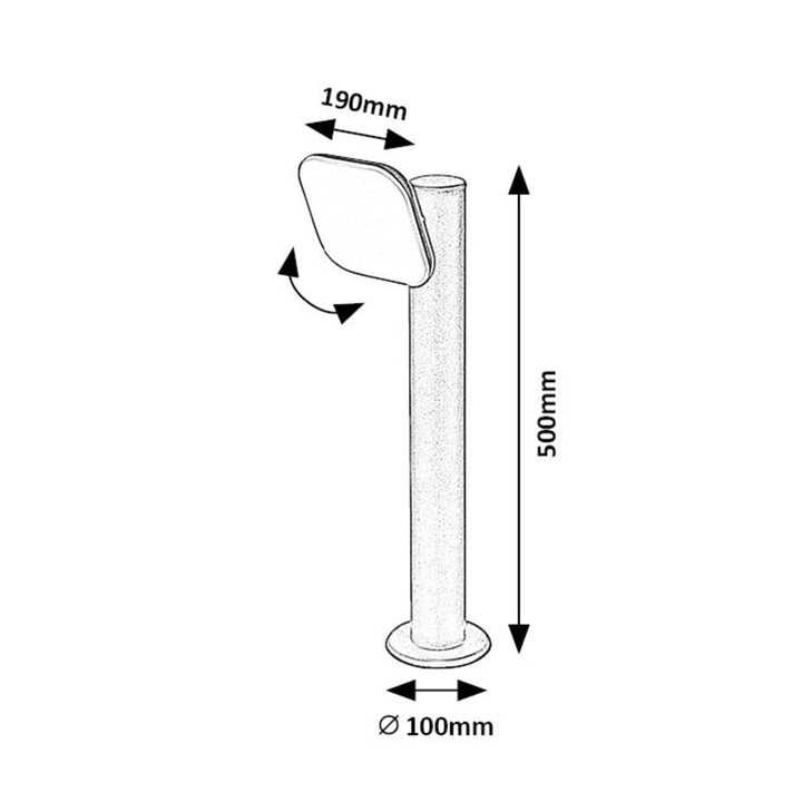 Lampa Rabalux, stojąca, zewnętrzna, LED 12W, IP44, czarna, Odiel