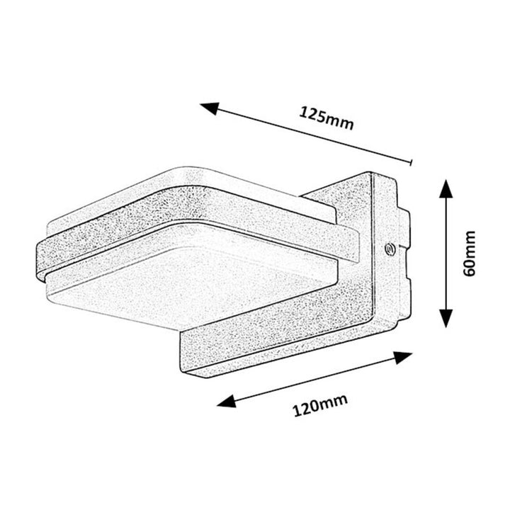 Lampa Rabalux, zewnętrzna, ścienna, IP44, LED, 12W, Gendt