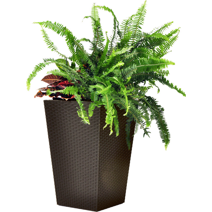 Doniczka Keter, prostokątna, wysokość 57 cm, brązowa, Rattan Planter M