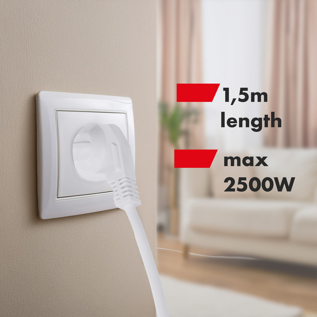 Listwa zasilająca Maclean, przedłużacz 4 gniazda + USB A / C, z włącznikami, 250VAC/10A, 1.5m, biała, MCE508 W