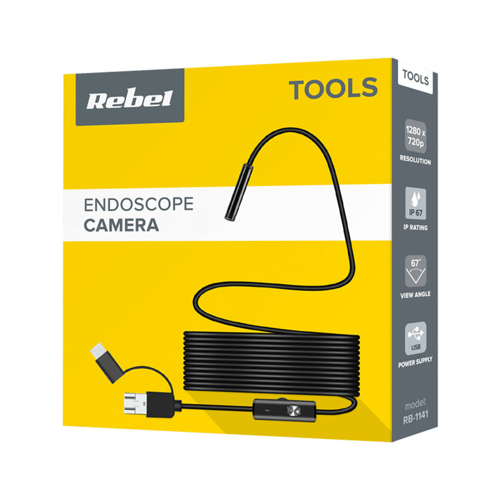 Kamera inspekcyjna endoskopowa RB-1141 USB micro + USB typ-C 720p Rebel