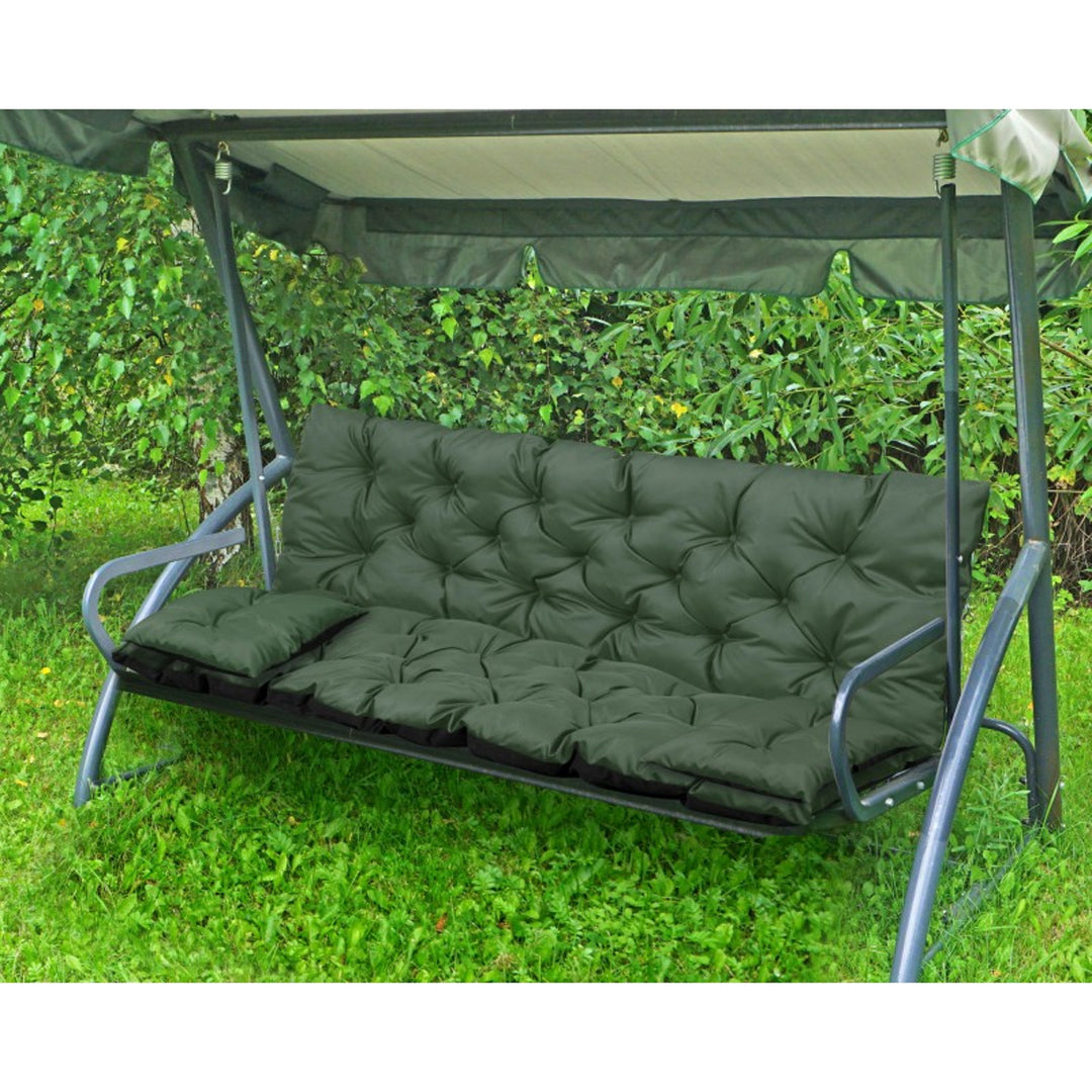 Zestaw ogrodowy zielony 120x60x50cm + 2 poduszki 42 x 42 cm