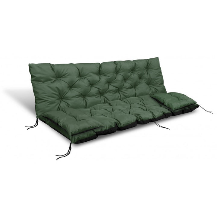 Zestaw ogrodowy zielony 120x60x50cm + 2 poduszki 42 x 42 cm