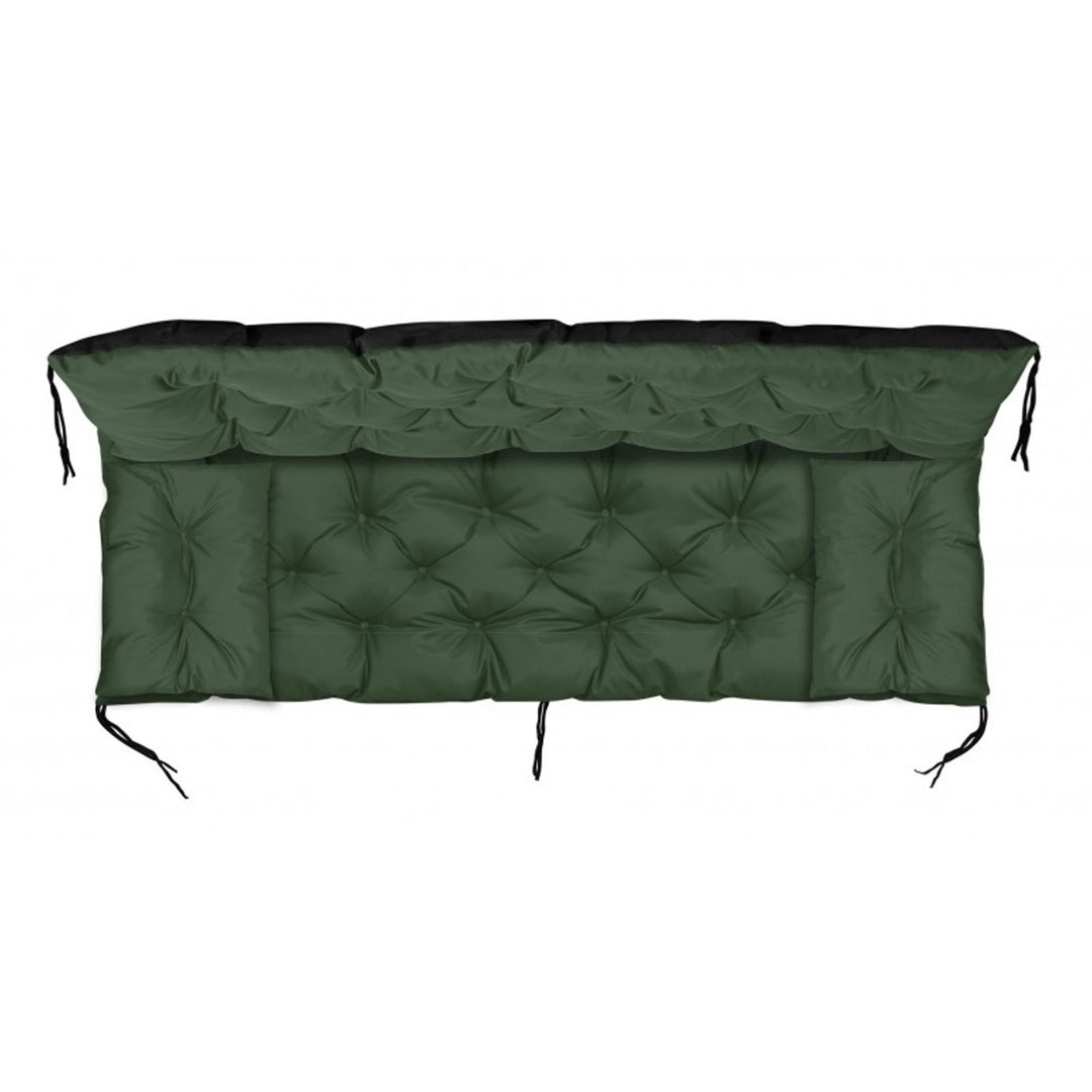 Zestaw ogrodowy zielony 180x60x50cm + 2 poduszki 42 x 42 cm