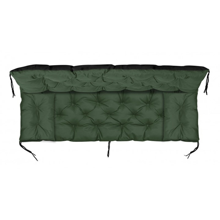 Zestaw ogrodowy zielony 180x60x50cm + 2 poduszki 42 x 42 cm