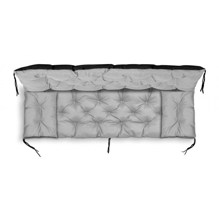 Zestaw ogrodowy jasnoszary 180x60x50cm + 2 poduszki 42 x 42 cm