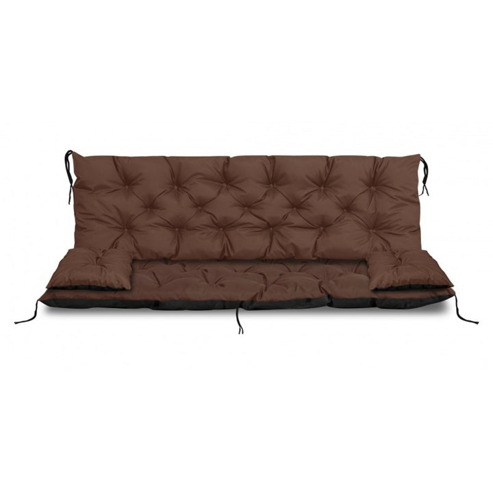 Zestaw ogrodowy brązowy 150x60x50cm + 2 poduszki 42 x 42 cm