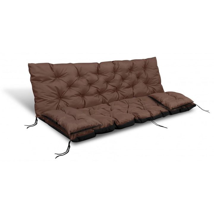 Zestaw ogrodowy brązowy 150x60x50cm + 2 poduszki 42 x 42 cm