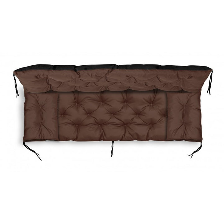 Zestaw ogrodowy brązowy 180x60x50cm + 2 poduszki 42 x 42 cm
