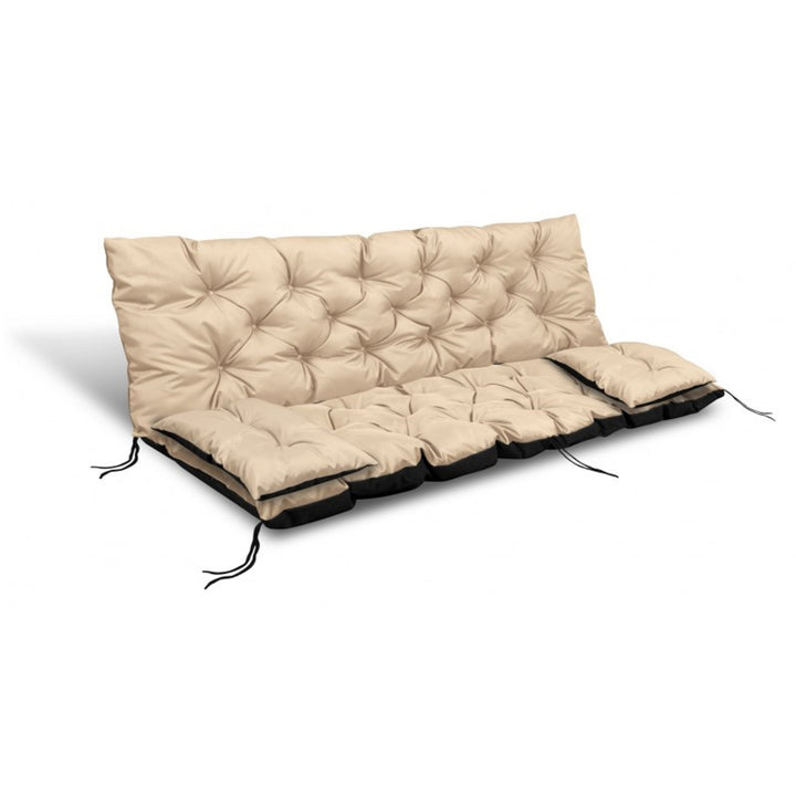 Zestaw ogrodowy beżowy 150x60x50cm + 2 poduszki 42 x 42 cm