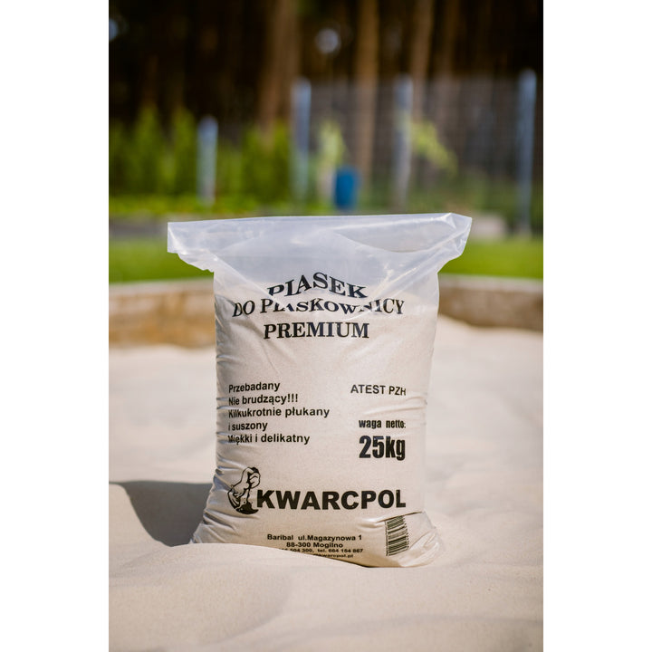 Piasek do piaskownicy, przebadany, nie brudzący, atest PZH, 25 kg