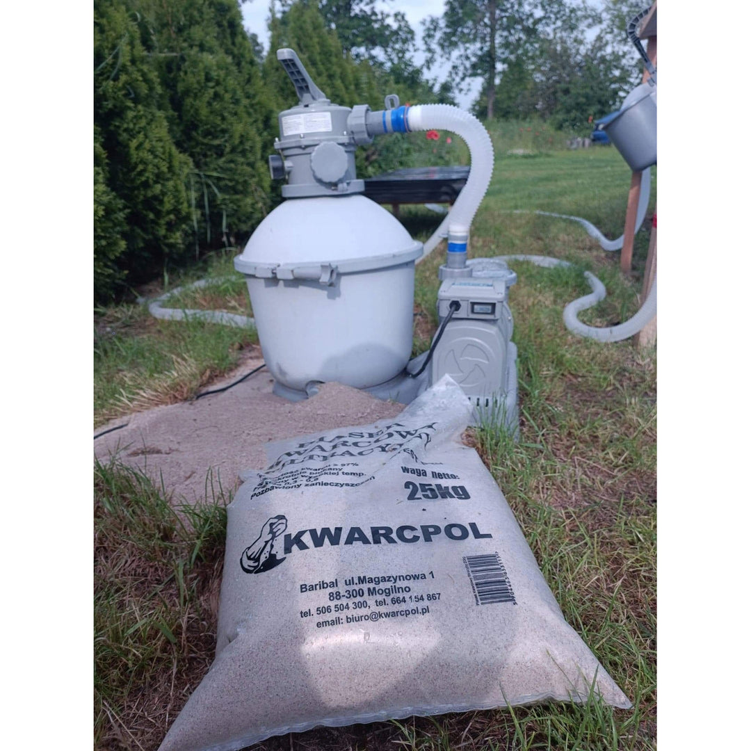 Piasek filtracyjny, do filtrów basenowych, kwarcowy, atest PZH, 25 kg