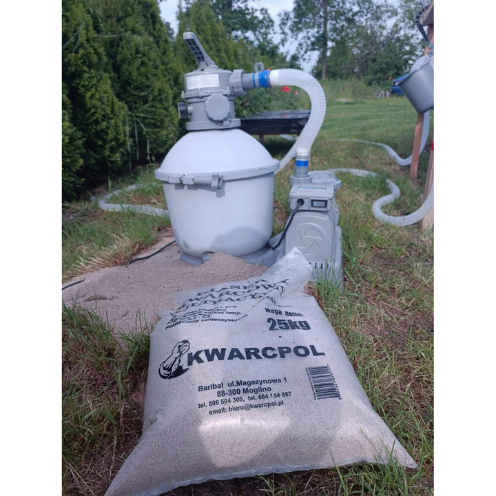 Piasek filtracyjny, do filtrów basenowych, kwarcowy, atest PZH, 25 kg