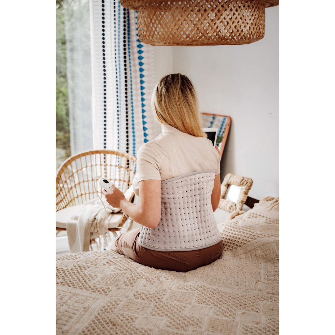 Pas grzewczy na lędźwie Adler, 4 ustawienia temperatury, moc 100W, pilot LCD, AD 7437