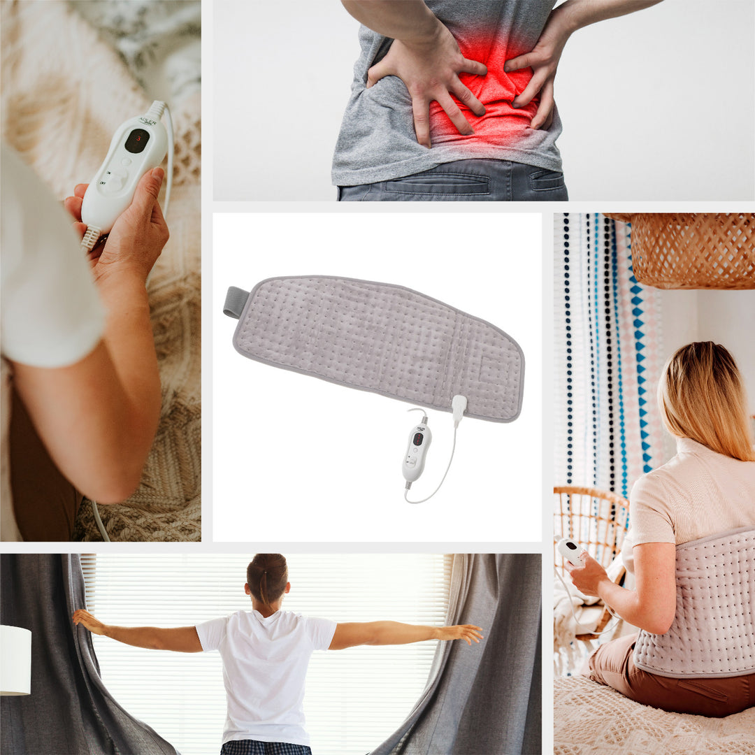 Pas grzewczy na lędźwie Adler, 4 ustawienia temperatury, moc 100W, pilot LCD, AD 7437